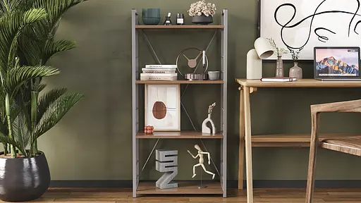 Этажерка 4/60 Ferrum-decor Серии Коннект 120x60x28 серый ДСП Дуб Сонома Трюфель 16мм (FRD-104252) - фото 7