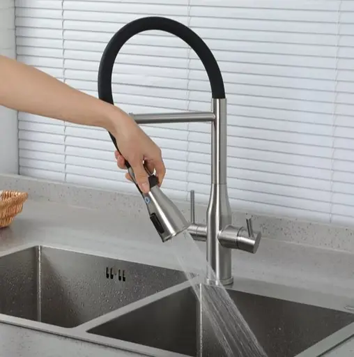 Змішувач для кухні Gappo з виходом для питної води, з гнучким виливом G4399-75 - фото 2