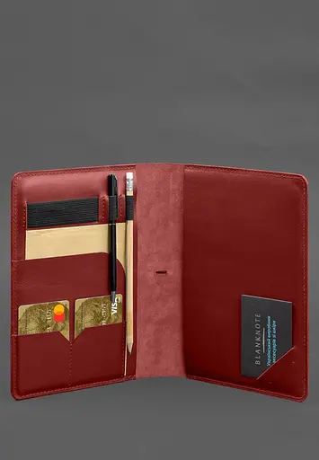 Шкіряний блокнот А5 (софт-бук) 9.4 червоний - фото 7