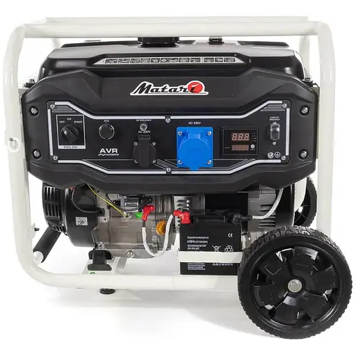 Бензиновий генератор Matari MH10000EA (6,5 кВт), однофазний 220V, 50Hz , об'єм бака 23л, стартер