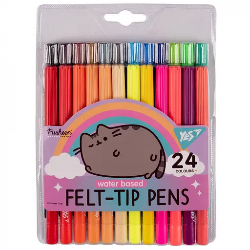 Фломастеры Yes Pusheen Rainbow 24 цвета