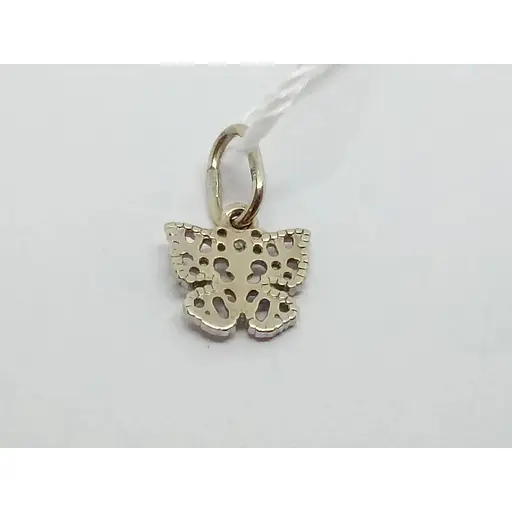 Золотая подвеска Семейные драгоценности Бабочка с фианитами. 140847 - фото 3