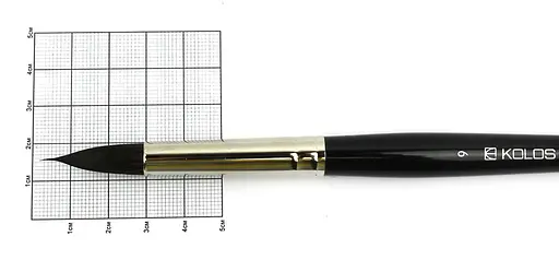 Кисть белка круглая Classic 3049R №9 короткая ручка Kolos - фото 2