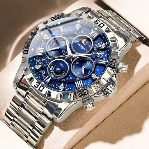 Мужские наручные часы Poedagar MoonLight (Серебристый) - фото 2