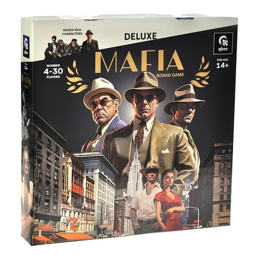 Настільна гра "Мафія Делюкс" QB701-002 з пісочним годинником, пов'язками для очей