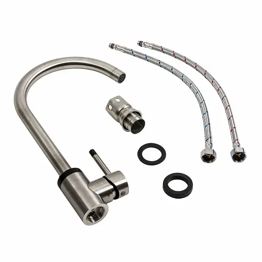 Смеситель для кухни Platinum WL30 нержавеющая сталь - фото 2