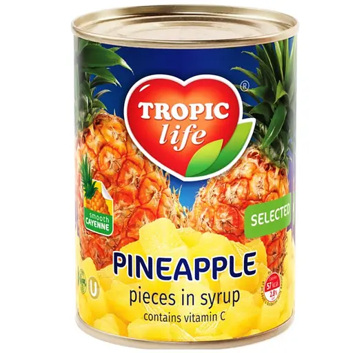 Ананас шматочками в сиропі Tropic Life 540 г
