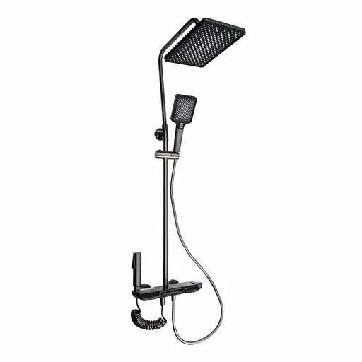 Душова система Platinum з термостатом KZ22 графіт, Графіт - фото 2