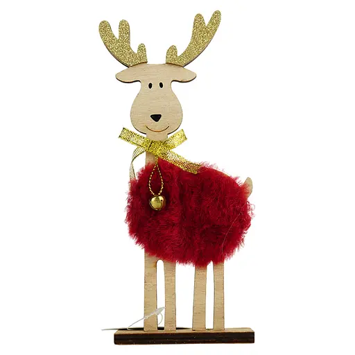 Украшение декоративное Yiwu Олень с цветным мехом в ассортименте 20 см (952042) - фото 4