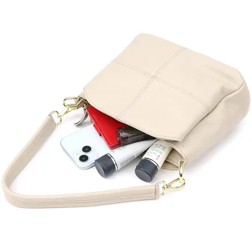 Женская кожаная сумка Vintage с тремя секциями 22.5х16.5х11.5 см sum0027556 - фото 9