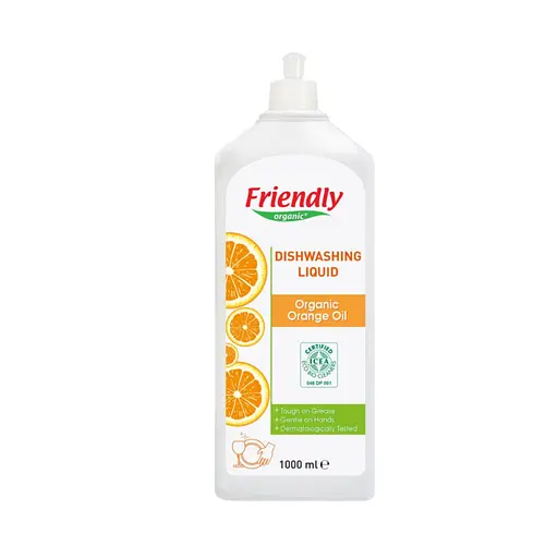 Засіб для миття посуду з апельсиновою олією 1000 мл Friendly organic
