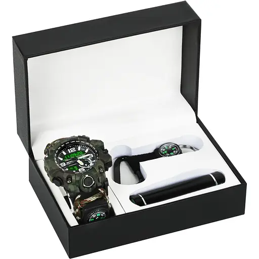Подарочный набор Besta Box Military Light с компасом Темно-зеленый (3363)