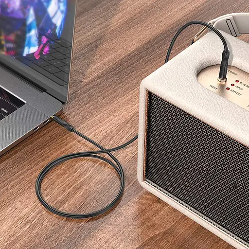 Аудіокабель BOROFONE BL16 Clear sound AUX audio cable Black - фото 5