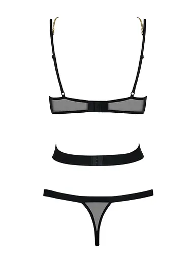 Еротичний боді Obsessive Bondy S/M чорний - фото 4