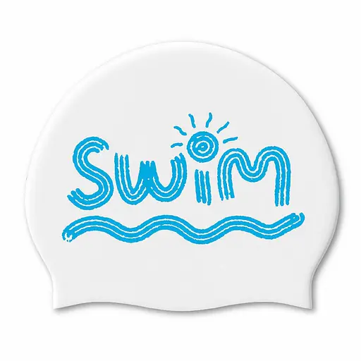 Дитяча Шапочка для плавання 6-12 років Renvo Junia JR Белий OSFM (1SC510-03) - фото 1