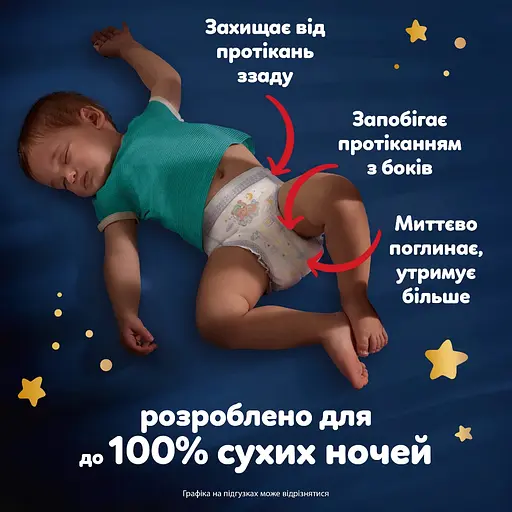 Підгузки-трусики нічні Pampers Night Pants Розмір 7 (15+ кг) 35 шт. - фото 8