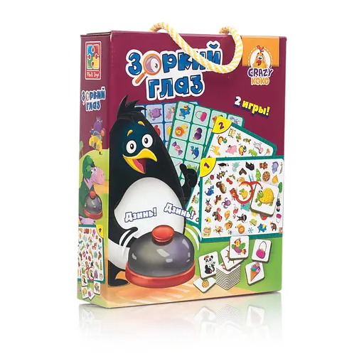 Настільна дитяча гра зі дзвоником Vladi Toys, Зоркий глаз (російською), VT8010-01