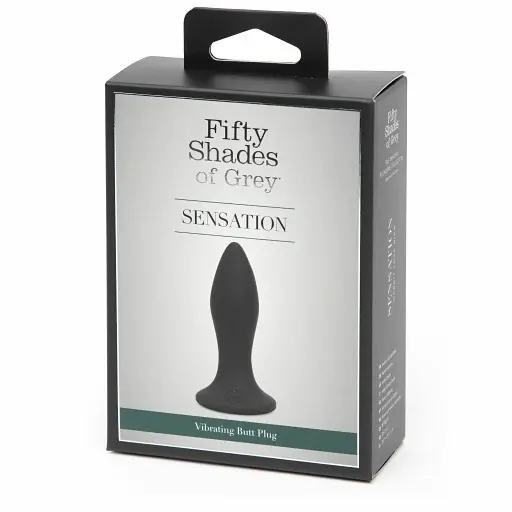 Анальна пробка з вібрацією Fifty Shades of Grey 8.5 см (чорний) - фото 7