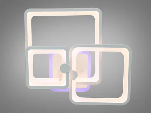 Потолочная светодиодная люстра с пультом, димером, подсветкой, 70W, белая - фото 3