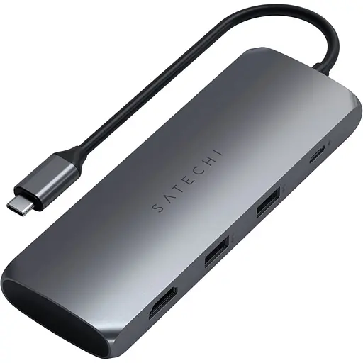 Адаптер Satechi Aluminum Type-C Hybrid Multiport Adapter Space Gray (ST-UCHSEM)