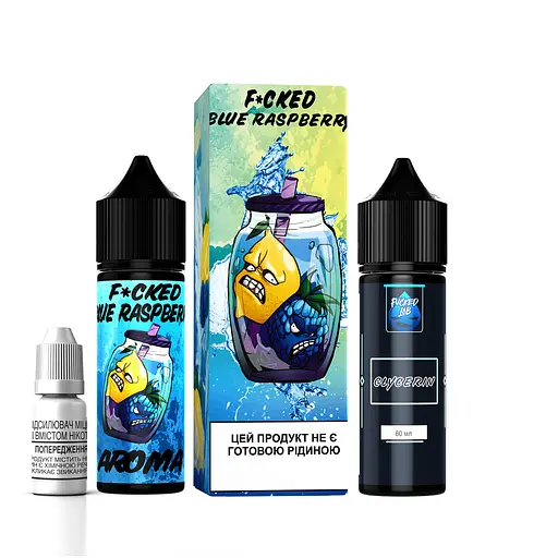 Набор компонентов для самозамеса органической заправки Fucked Mix 60 мл, 0-3 мг Blue Raspberry Синий малиновый лимонад (15553)