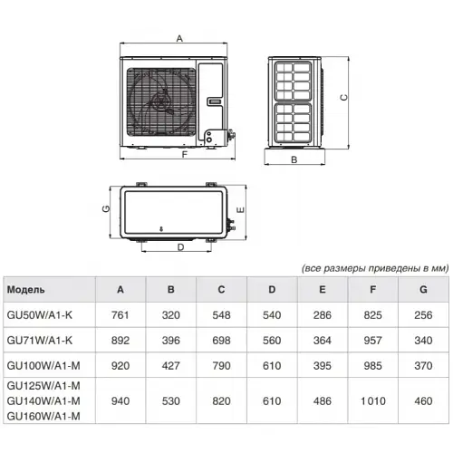 Кондиціонер Gree GU50PS/A1-K/GU50W/A1-K U-Match - фото 7