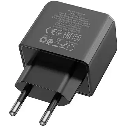 Мережевий зарядний пристрій Hoco CS15A Ocean single port PD30W charger чорний - фото 1