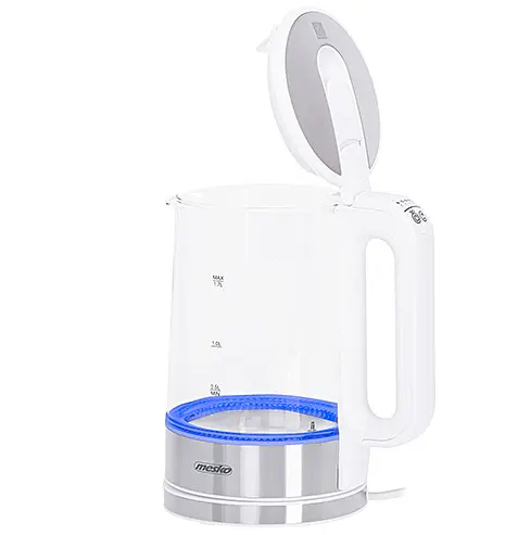 Стеклянный чайник 1.7л с регулятором температуры Mesko MS 1301w - фото 4