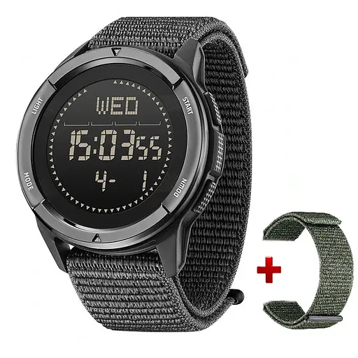 Годинник North Edge Alps Black з компасом, 2 ремінця