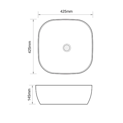 Умивальник накладний Mixxus Premium Diverse-0105 425x425x145 мм MP6535, Білий - фото 4