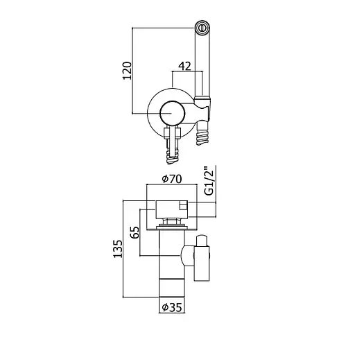 Набір гігієнічного душу прихованого монтажу Paffoni Tweet Round білий матовий ZDUP 110 BO - фото 2