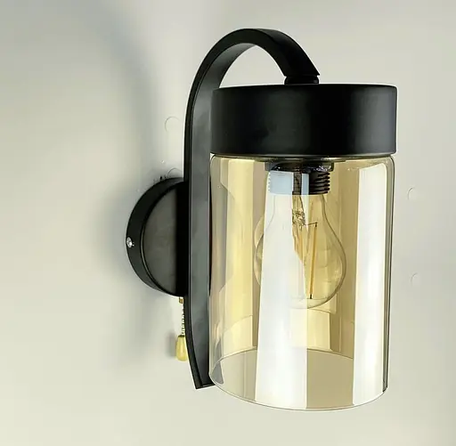 Бра Scandinavia в черном каркасе с графитовым плафоном Line F Арт. 11295/1W BK+GR - фото 2