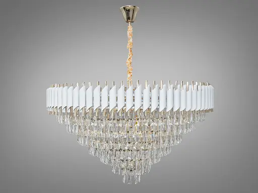 Стильна новинка, кришталева люстра великого діаметру, 18 ламп - фото 1