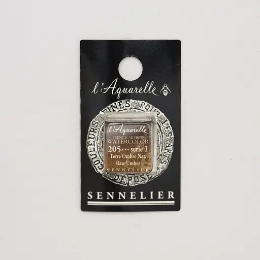 Акварельна фарба Sennelier, полукювета, S1, Умбра натуральна (Raw Umber)