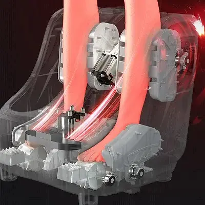 Массажер для ног Benbo AM-520-LUX (вибрация, компрессия, подогрев) Черный - фото 6