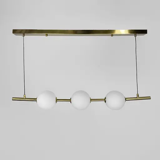 Удлиненная латунная люстра с 3-мя акриловыми шариками | Ст. 910A/3 AB | Line F - фото 1