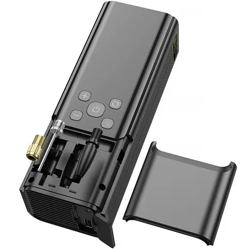 Автомобільний насос Hoco ZP7 Maddy smart (5000 mAh) Black - фото 5