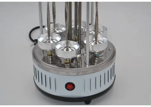 Домашняя электрическая шашлычница Domotec Ms-7782 1000 Вт белая - фото 3