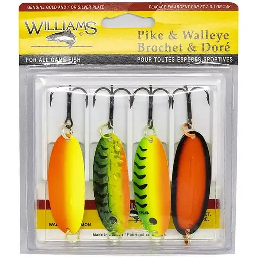 Набір блешень Williams Pike/Walleye 4-Pack Williams Kit UV Multi Color (1102-4-PW2-ASST)