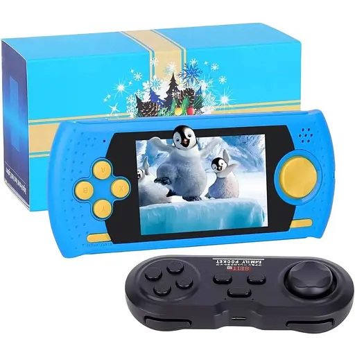 Ручна ігрова консоль LncBoc 3-дюймовий HD-екран Попередньо встановлені 338 класичних ретро-відеоігор з бездротовою рукояткою