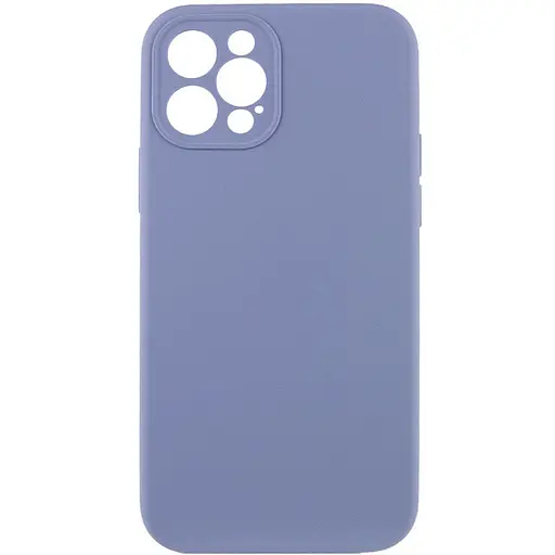 Чехол Silicone Case Full Camera Protective AA NO LOGO для Apple iPhone 12 Pro Max 6.7 Серый/Lavender Gray - фото 1
