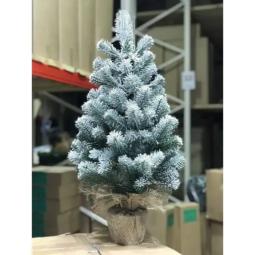 Ялинка Hvoya Premium лита в мішковині 70 см засніжена - фото 3