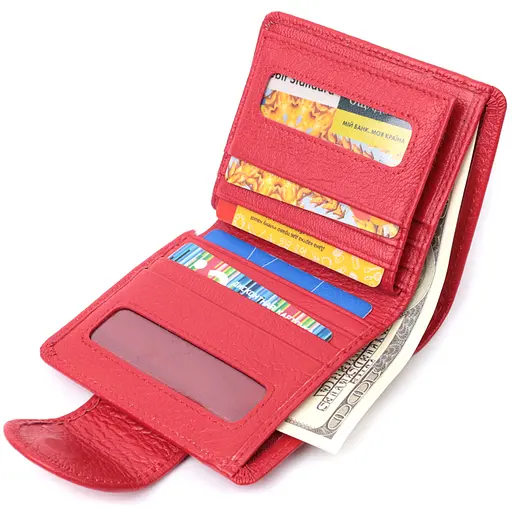 Кожаный женский кошелек ST Leather 10х11.2х1.5 см acs0029440 - фото 8