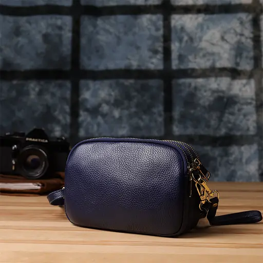 Кожаная сумка Vintage на три отделения для женщин 19х12х6.5 см sum0027598 - фото 10