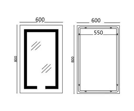 Зеркало Mixxus ARD MR06-60x80 с LED Touch, Anti-fog, димером, регулировкой яркости, часами (MI6929) - фото 10