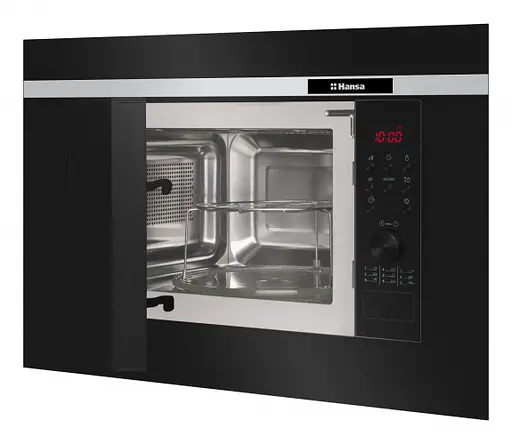 Микроволновая печь Hansa встраиваемая 20л 700Вт гриль дисплей черный - фото 3