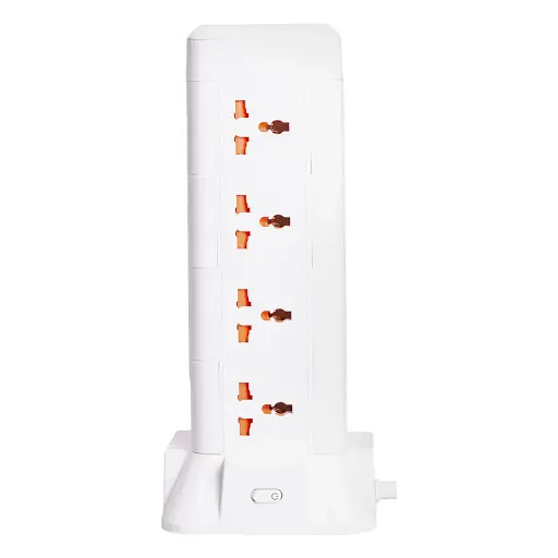 Мережевий фільтр-подовжувач Yiwu HP-5-11MF TOWER B24 4,8 м 12 розеток 3USB + 1PD LED-лампа білий  - фото 6