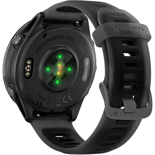 Смарт-годинник Garmin Forerunner 570 47mm Slate Gray Aluminum with Translucent Black/Black Band (010-02971-00) [138714] - фото 3