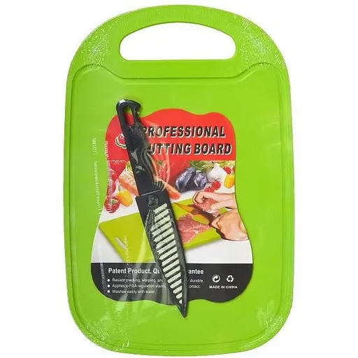 Дошка обробна з ножем "овочі" 32.5х22 см x3-78