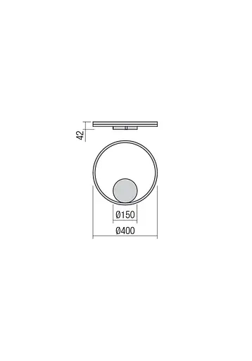 Бра Redo ORBIT AP/PL LED 26W 3000K D400 INDIRECT LIGHT BRASS (5.1.2) 01-1701 - фото 2